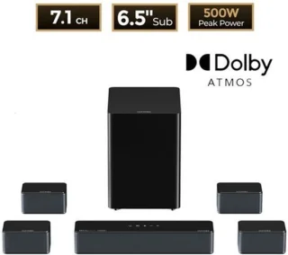 Soundbar met draadloze subwoofer – 7.1-kanaals surround sound