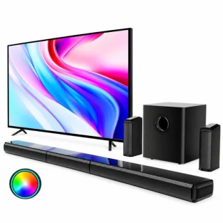 Soundbar met draadloze subwoofer en 2 achterspeakers