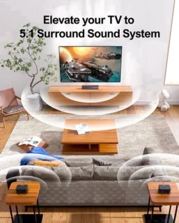 Soundbar met draadloze subwoofer en surround speakers