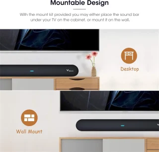 Soundbar met ingebouwde subwoofer en Bluetooth 5.0