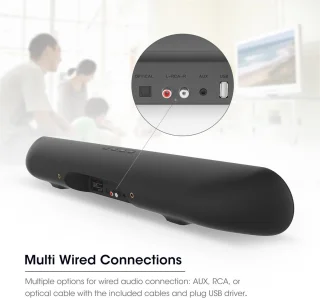 Soundbar met ingebouwde subwoofer en Bluetooth 5.0