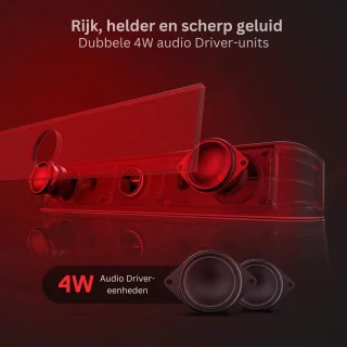 Soundbar met lichtbalk en touchbediening