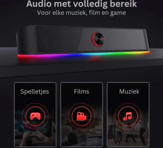 Soundbar met lichtbalk en touchbediening