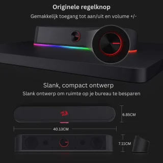 Soundbar met lichtbalk en touchbediening