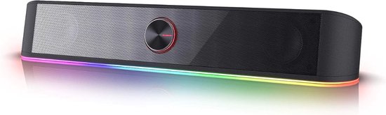 Stijlvolle desktop soundbar met touchbediening en LED-sfeerverlichting