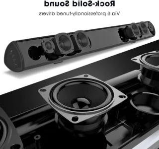 Soundbar met subwoofer 101 cm zwart