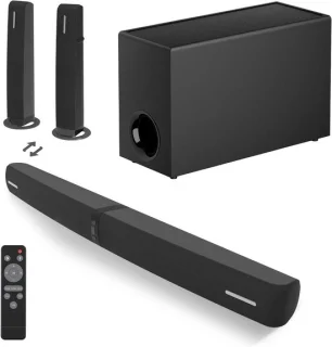 Soundbar met subwoofer 2.1 kanaals zwart