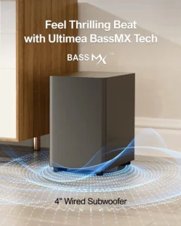 Soundbar met subwoofer, 7.1-kanaals, virtueel surroundgeluid, zwart