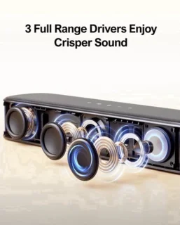 Soundbar met subwoofer en 2 surroundspeakers