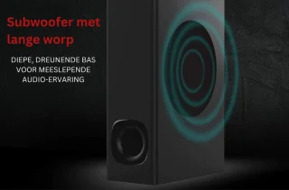 Soundbar met subwoofer en afstandsbediening