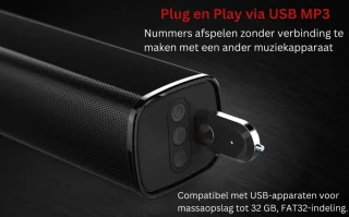 Soundbar met subwoofer en afstandsbediening