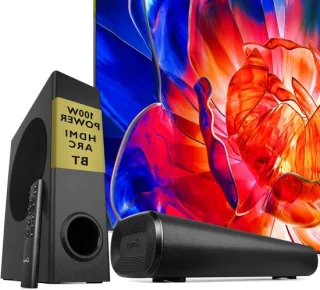 Soundbar met subwoofer home cinema systeem zwart