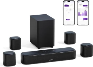 Soundbar met subwoofer, zwart