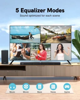 Soundbar met Subwoofer Zwart inclusief Afstandsbediening