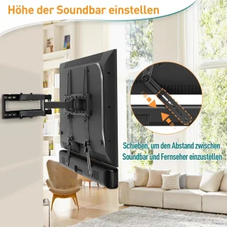 Soundbar Mount EV5010-UK - Universeel - Robuust ontwerp - Eenvoudige montage - ShopVlot