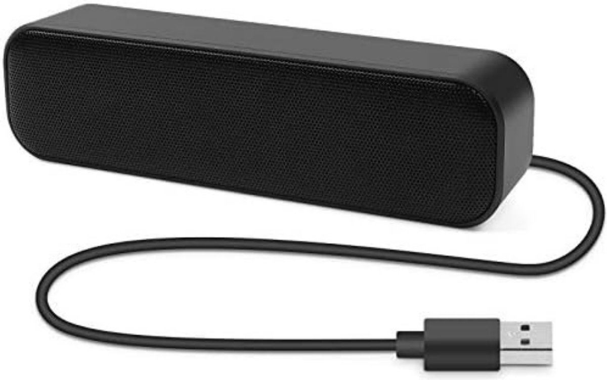 Soundbar PC mini zwart 20x7x7 cm