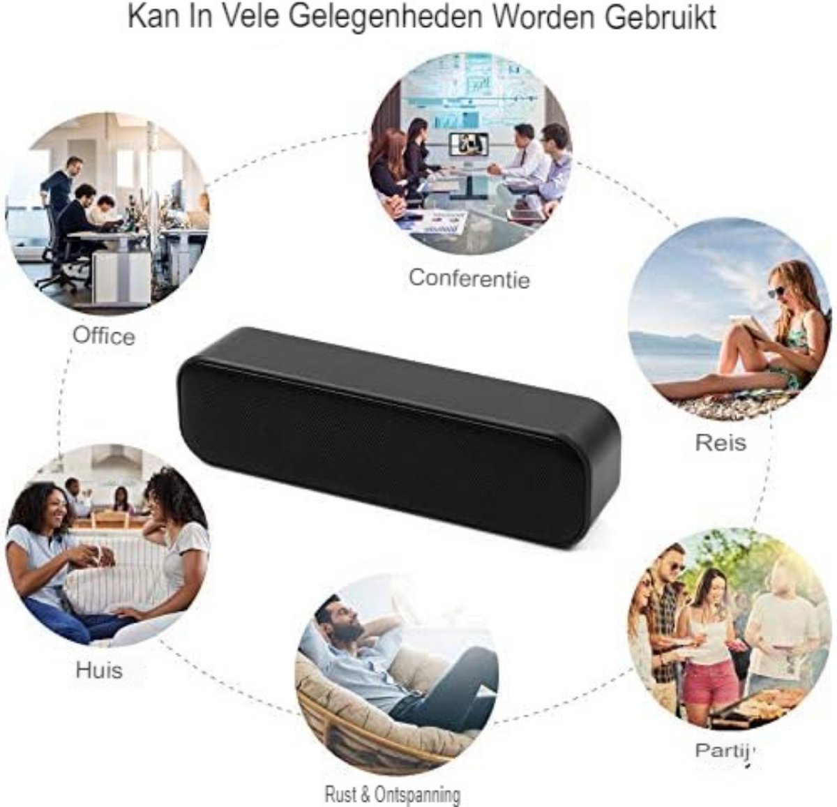 Soundbar PC mini zwart 20x7x7 cm