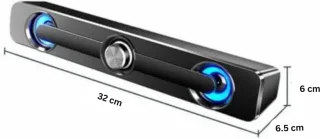 Soundbar pc zwart 32x6x6 cm