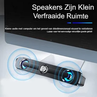 Soundbar pc zwart 32x6x6 cm