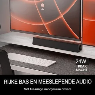 Soundbar PC zwart 41x8,2x6,3 cm