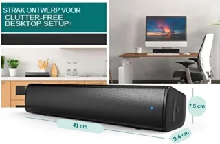 Soundbar pc zwart 7,5x41x9,4 cm