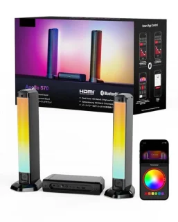 Soundbar - Soundbars voor TV en Theater - Soundbar met Subwoofer - 5.0ch - Sound Bar voor Smart TV - PC - Met RGB-verlichting - Afneembare - Met App-bediening - HDMI - ARC - OPT - AUX - EU Stekker - Zwart