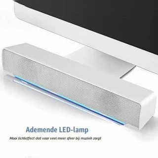 Soundbar USB bedraad - wit - kunststof