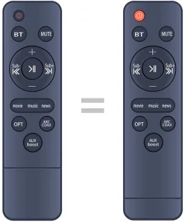 Soundbar vervangende afstandsbediening voor surround sound-systemen DS6445, DS6701, DS6504, DS6305, DS6301-US en DS6801S