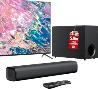 Soundbar voor tv home cinema systeem zwart