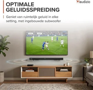 Soundbar voor tv met ingebouwde subwoofer