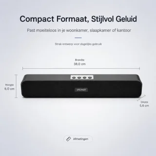 Soundbar voor tv zwart