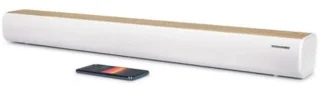Soundbar Wit met houten afwerking