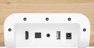 Soundbar Wit met houten afwerking
