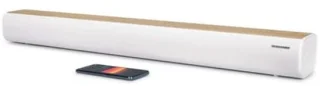 Soundbar Wit met houten afwerking