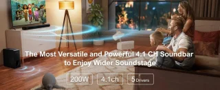 Stemily Soundbar 200W met Subwoofer Bluetooth 5.3