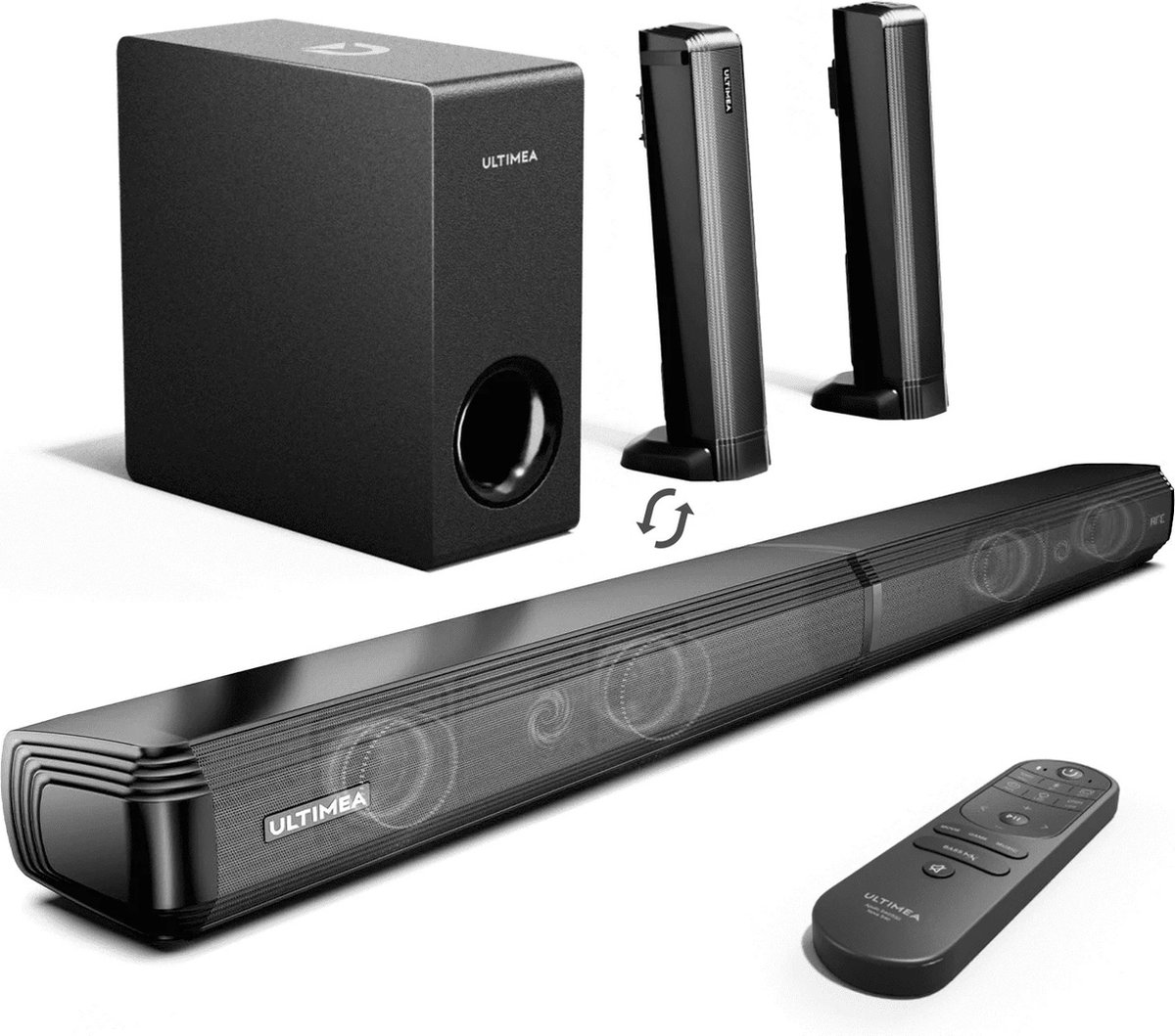 De Stemily Soundbar 200W met Subwoofer Bluetooth 5.3 in één oogopslag