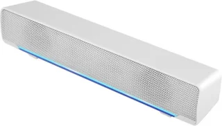 Compacte stereo soundbar: helder geluid voor je desktop