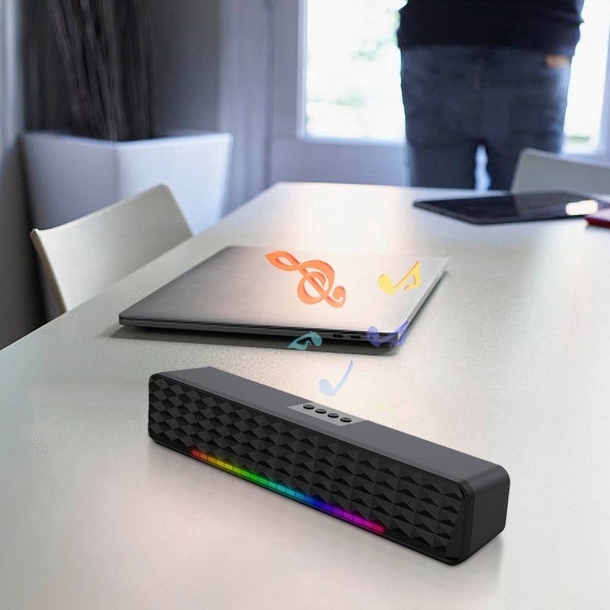 Taajirun Bluetooth 5.0 Soundbar Subwoofer PC Speaker
