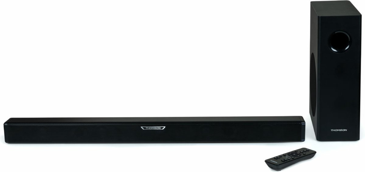 De THOMSON SB350BTS 2.1 Soundbar met Subwoofer in één oogopslag