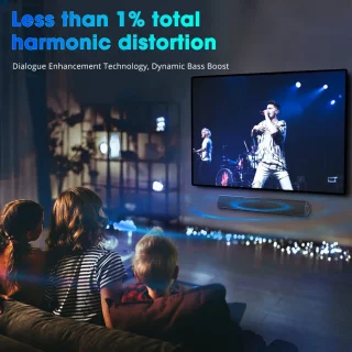 TKMARS Bluetooth Soundbar met Subwoofer Zwart