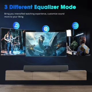 TKMARS Bluetooth Soundbar met Subwoofer Zwart