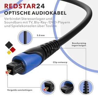 Toslink kabel 3 m - optische digitale audiokabel
