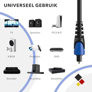 Toslink kabel 3 m - optische digitale audiokabel