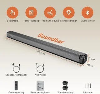 TV Soundbar met ingebouwde subwoofer