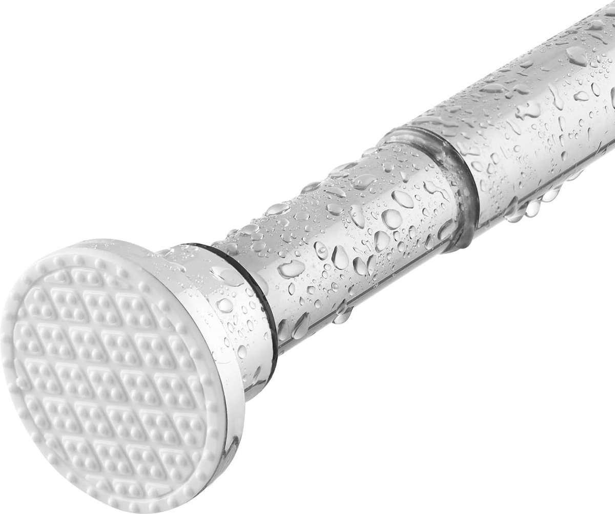 De Uittrekbare douchegordijnstang 70-255 cm zilver roestvrij staal in één oogopslag