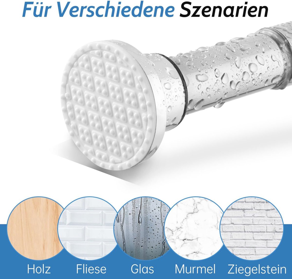 Wat vinden we goed aan de Uittrekbare douchegordijnstang 70-255 cm zilver roestvrij staal