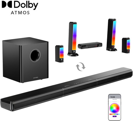 Ambitieuze 9.1-soundbar met veel features en diepe bas