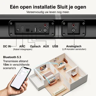 ULTIMEA Apollo S40 2.2-kanaals Bluetooth Soundbar