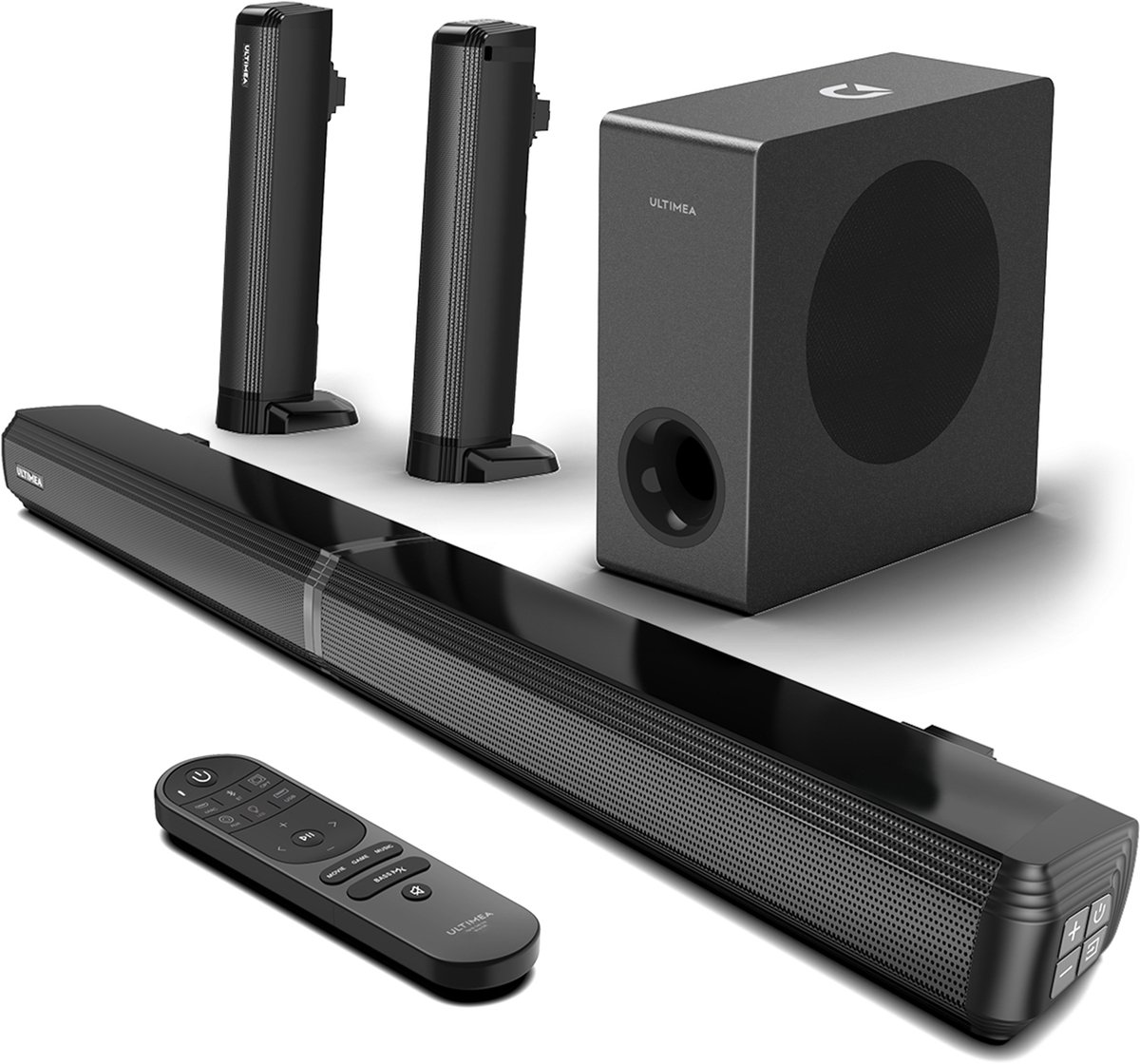 De ULTIMEA Apollo S50 4.1 Soundbar met Subwoofer Zwart in één oogopslag