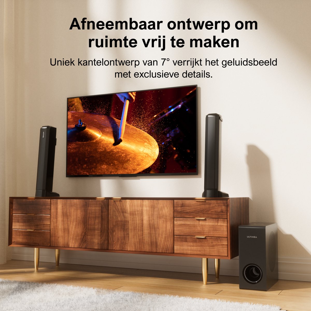 Wat vinden we goed aan de ULTIMEA Apollo S50 4.1 Soundbar met Subwoofer Zwart